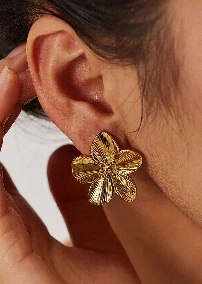 Hera 18K Gold Plated Flower Earrings
