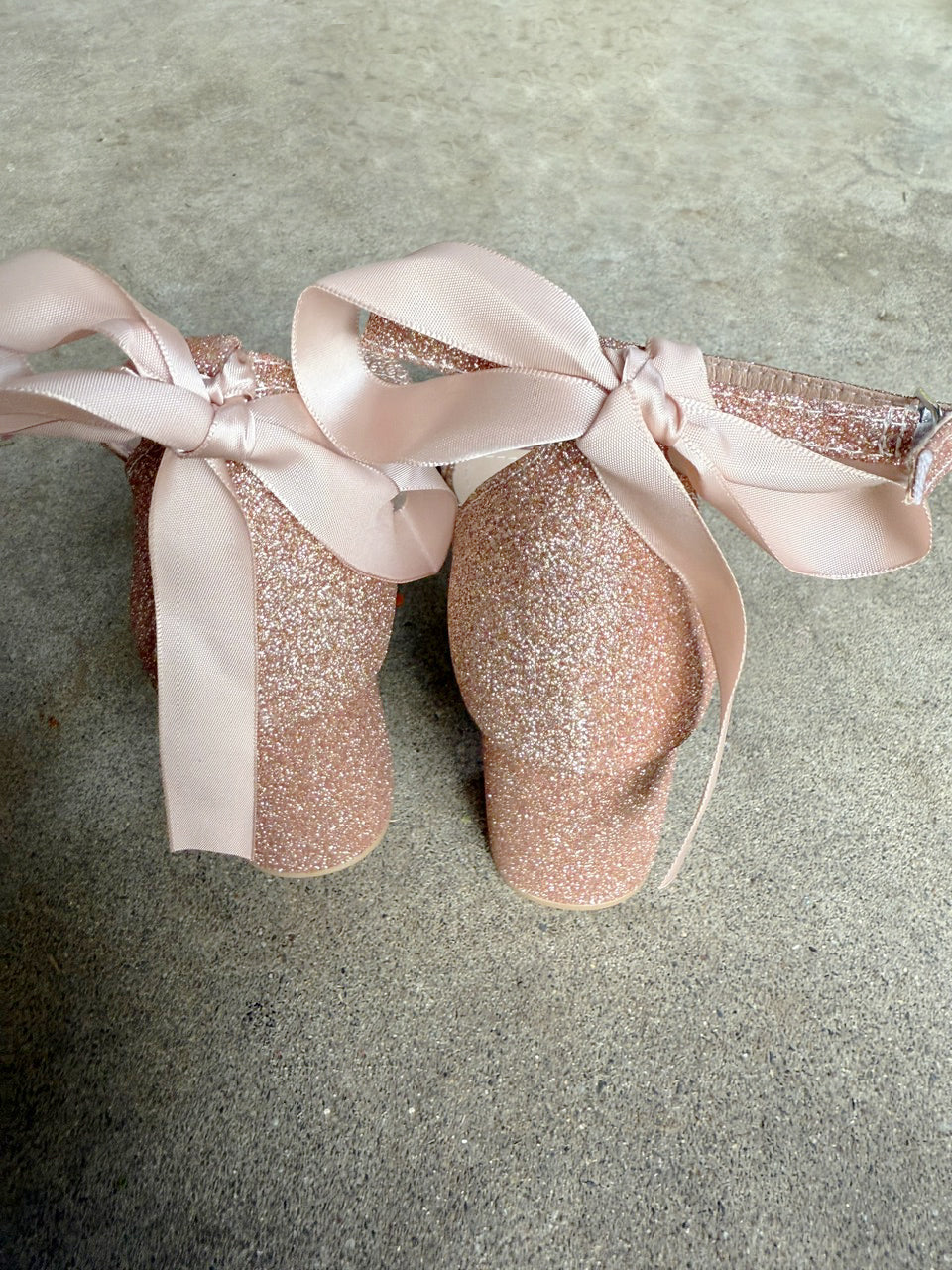 Jae Ankle Strap Heels Glitter Rose Gold v