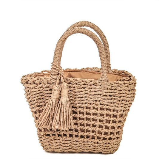 Mini Woven Basket Shoulder Bag