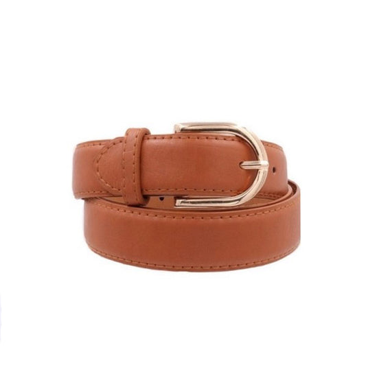 Chestnut Faux Leather Belt
