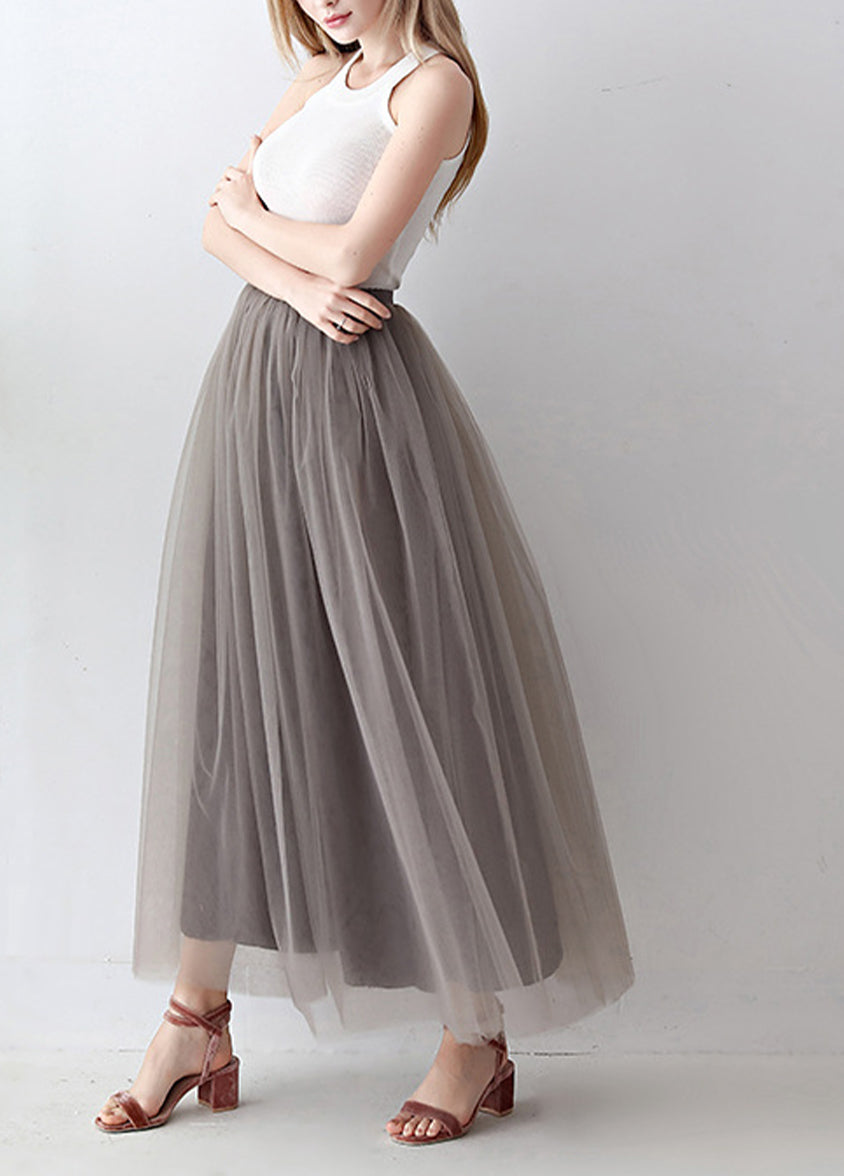 Chloe Tulle Midi Skirt Forest Green