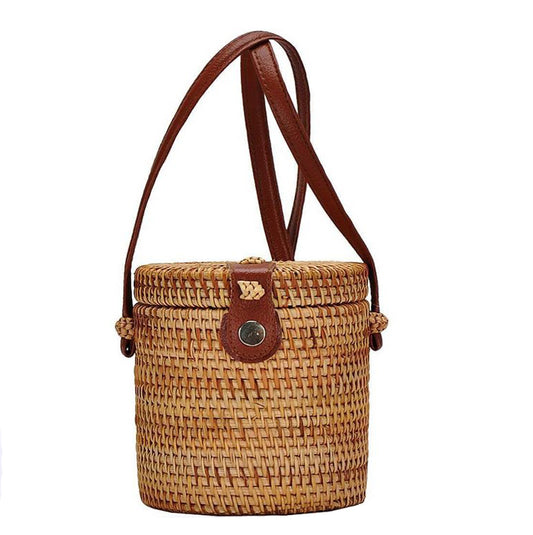 Woven Circle Basket Bag