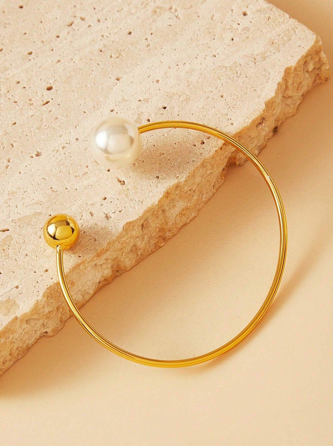 Faux Pearl Cuff Bracelet