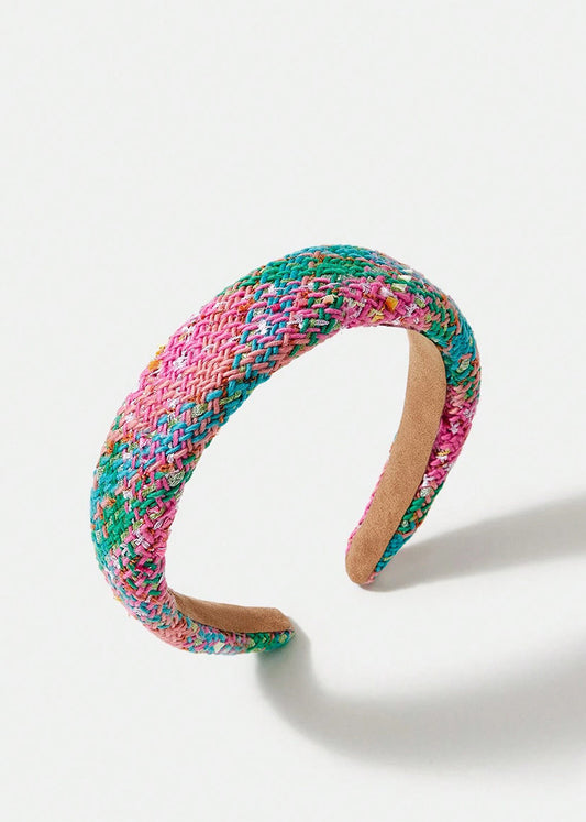 Candice Woven Puff Headband Multicolor