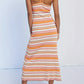 Dipa Orange Striped Maxi Dress