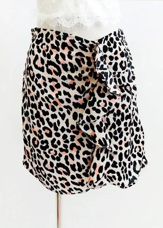 Mini Leopard Pink and Beige Skirt