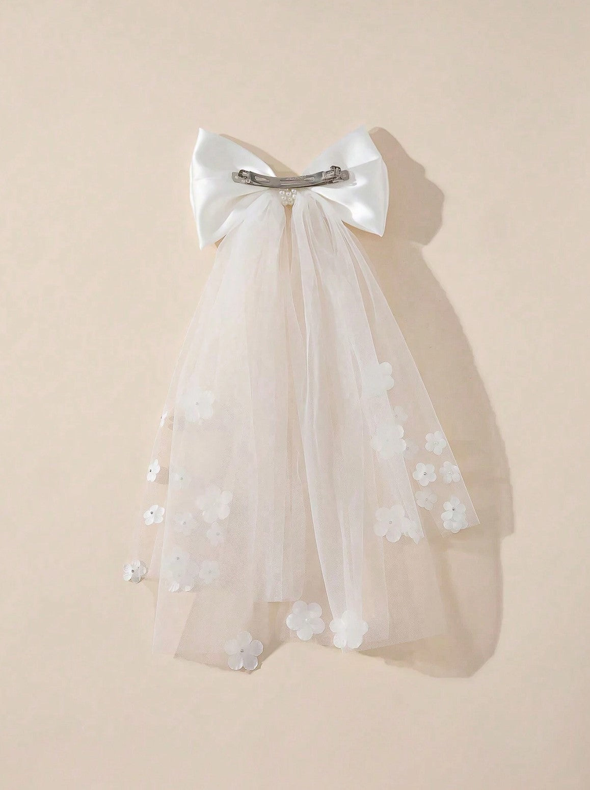 Elaine Floral Bow Hair Clip