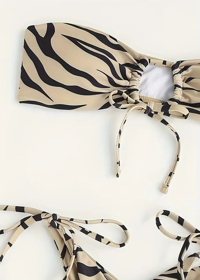 Neriah Zebra Print Bikini Set