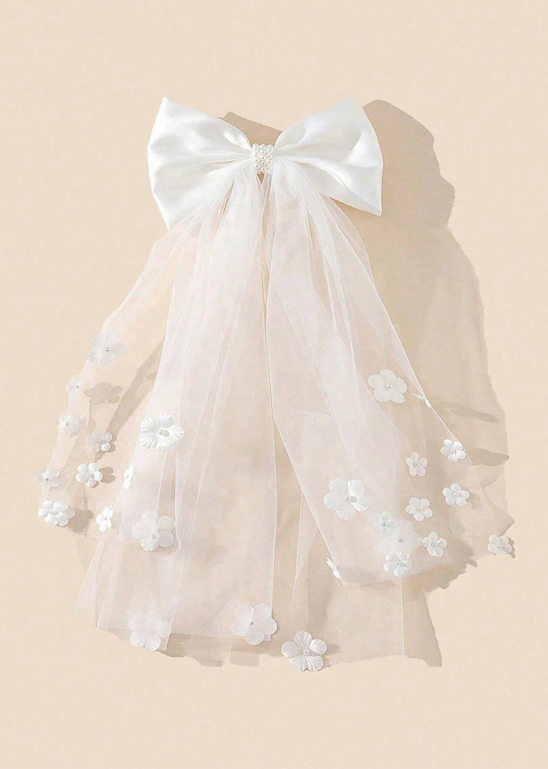 Elaine Floral Bow Hair Clip