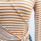 Stripe Surplus Long Sleeve Top