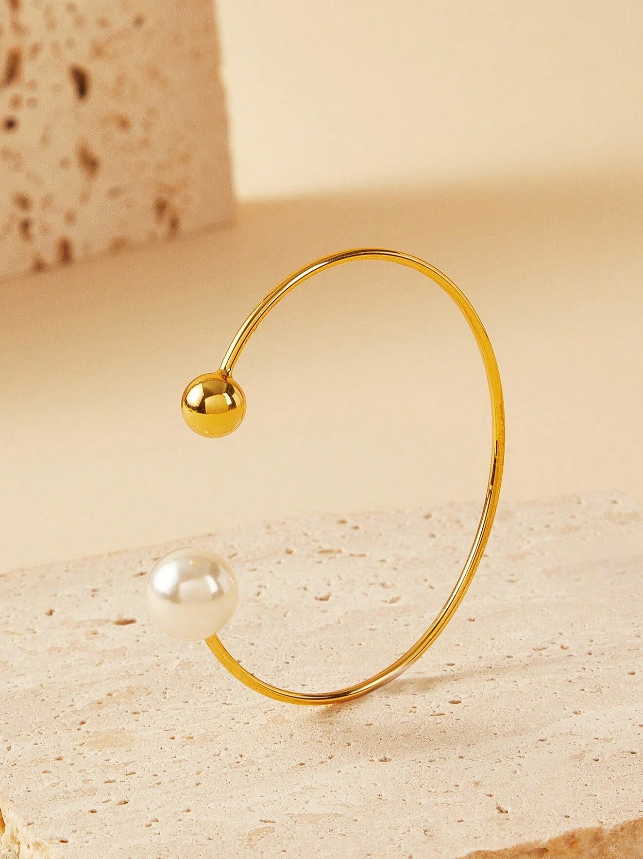 Faux Pearl Cuff Bracelet