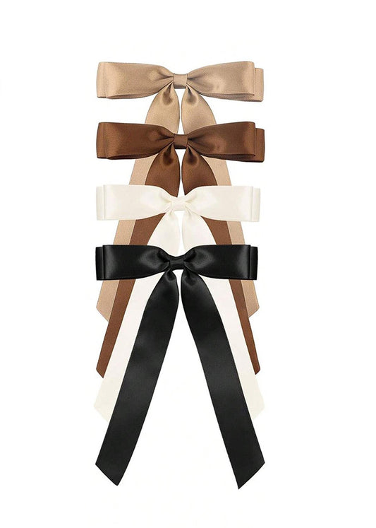 Emma Satin Bow Ribbon Hair Clip