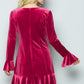 Cassini Hot Pink Velvet Mini Dress